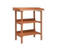 vidaXL Table à plantes 76x37x89 cm bois de sapin tôle galvanisée 10 kg par étagère