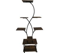 Support pour plantes à 8 niveaux avec lampe de croissance LED, minuterie USB, 158 cm, style loft
