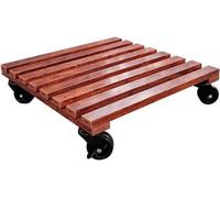 Support pour plantes à roulettes avec plateau amovible pour vases, pour l'intérieur et l'extérieur (marron, 23 cm) (J'ai supprimé le mot « Bruin » et l'ai traduit par « marron », qui est l'équivalent