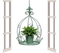 Support pour plantes avec chaîne et panier en métal robuste