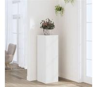 Support pour plantes blanc 33x33x100 cm bois d ingénierie