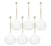 Support pour Plantes de Boule en Verre Suspendu 6 Pièces
