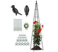 Support pour plantes de jardin rampantes - Support à chevalet réglable en hauteur 160 cm | Support pour légumes d'extérieur - pour roses, haricots, fruits, vignes dans la cour et parterres surélevés