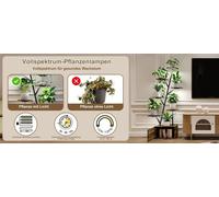 Support pour plantes d'intérieur - Étagère à plantes en métal - Lampe pour plantes avec minuterie - Lot de 2 - Modèle C - Pour le salon
