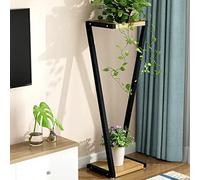Support pour Plantes d'intérieur, Grande Plante pour Plantes d'extérieur, étagère pour Plantes à 2 Niveaux, Support de jardinière d'angle Moderne pour Salon, Balcon Jardin