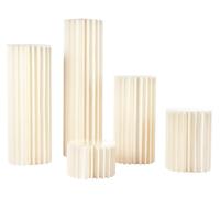 Support pour plantes en carton nid d'abeille - Colonne décorative réglable - Lot de 5 pièces - Pliable et réutilisable - Plateau en PVC rond - Capacité de charge jusqu'à 50 kg