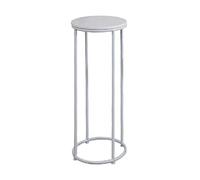 Support pour Plantes en Fer forgé, Panneau en marbre - Support pour Plantes d'intérieur/extérieur, Support en métal Fin, idéal pour Le Salon, Design Moderne, sur Pied, Blanc - 80C