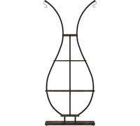Support pour plantes en forme de vase, 5 étages, construction durable en MDF et métal, noir