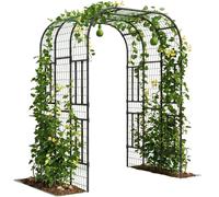 Support pour plantes grimpantes en forme d'arche, hauteur de 2,2 mètres, fabriqué en acier revêtu de polyéthylène pour une longue durée de vie, design en forme de U, fixations par vis sécurisées, idéa