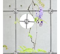Support pour plantes grimpantes - Système de palissage par câble métallique - Longueur 12 m - Set de câbles métalliques - Set de montage complet - Pour mur/balcon/jardin - Beige