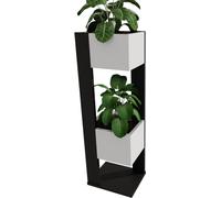 Support pour plantes, jardinière murale, colonne de plantation, jardinière, bac à fleurs surélevé, pot de fleurs, étagères à 2 niveaux, décoration intérieure