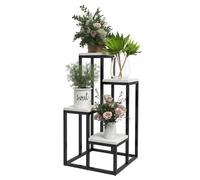 Support pour plantes - Outsunny - étagère à fleurs 4 étagères différentes hauteurs extérieur - acier - 34x34x66cm