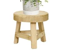 Support pour plantes, petit support rond en bois | Support pour pot de fleurs | Pour extérieur, terrasse, jardin, balcon, salon, cuisine, cour, ferme, maison