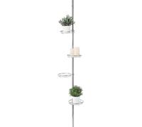Support pour plantes réglable Azomor avec quatre étagères en verre et système télescopique
