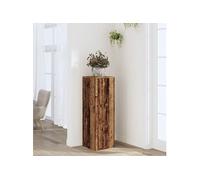 Support pour plantes vieux bois 33x33x100 cm bois d'ingénierie, support de fleurs, support de pot de plante, support 852958