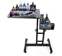 Support pour poste de travail de tatouage, établi de tatouage, chariot de tatouage, accoudoir pour tatouage, accessoires pour salon de tatouage, établi de tatouage portable et réglable en hauteur, éta