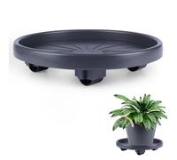 Support pour pot de fleurs sur roulettes - PROGARDEN - 30 cm - Gris foncé - 4 roulettes - 50 kg max