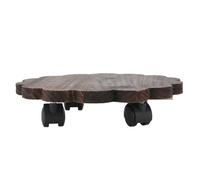 Support pour Pots de Fleurs, Base Mobile en Bois à Roulettes, 1 Pièce | Plateau Plat, Roulettes Universelles Rotatives, pour Jardiniers et Fleuristes, Bonsaï et Bacs Intérieurs