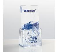 Support pour prospectus de table, 100 pièces, transparent, format DIN
