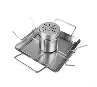 Support pour rôtissoire à poulet en acier inoxydable avec design économe en main-d'œuvre, adapté pour rôtir différents types de volaille en plein air