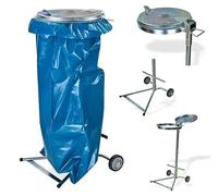 Support pour sac poubelle, porte-sac poubelle, support pour sacs poubelles, poubelle, conteneur à déchets de 120 litres, idéal pour les événements, les parkings, les garages et les ateliers