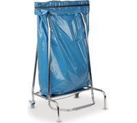 Support pour sacs poubelle Cadre en acier inoxydable. Le clapet actionné par le pied maintient le sac poubelle fermé. 2 roues pivotantes avec frein. Nouveauté de la gamme. Acier inoxydable 420x580x(H)