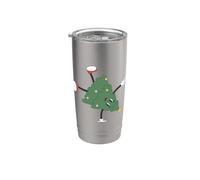 Support pour sapin de Noël Motif amusant Gobelet isotherme en acier inoxydable double paroi