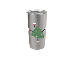 Support pour sapin de Noël Motif amusant Gobelet isotherme en acier inoxydable double paroi