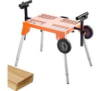 Support pour scie à onglet avec plateau et roulettes Capacité de charge de 330 lb Réglable