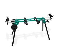 Support pour scie à onglet- Base universelle - Portatif - Ajustable en hauteur et largeur - Capacité de charge max. de 150 kg.