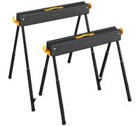 Support pour scie circulaire, structure en acier, hauteur réglable de 69 à 120 cm, capacité de charge de 500 kg, dimensions 30 x 52 x 88 cm, compatible avec différents modèles de scies