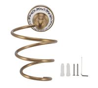 Support pour sèche-Cheveux en Laiton, Porte-sèche-Cheveux rétro à Suspendre pour Mur de Salle de Bain, Rangement pour sèche-Cheveux avec Finition Antique et Laiton résistant à la r