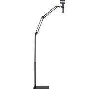 Support pour sèche-cheveux, hauteur réglable de 55 à 100 cm, rotation de 360°, capacité de charge 1 kg, matériau en acier au carbone, socle lourd