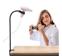 Support pour sèche-cheveux mains libres Linkidea, bras flexible 33,5 po avec pince, support pour sèche-cheveux portatifs, compatible avec bureaux jusqu’à 2,4 po d’épaisseur (noir)