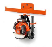 Support pour souffleur de feuilles à dos et support avec support de tuyau - Pulvérisateur à dos et support mural robuste pour désherbeur, taille-haie - Rangement de garage (Stihl Orange, 1)