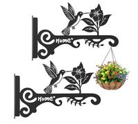 Support pour | Support Mural Décoration Oiseau 25,4 Centimètres - 2 Crochets Pour Jardinière - Jardin Patio Balcon Entrée Cour Panier À Fleurs Carillon À Vent Lanterne Intérieur