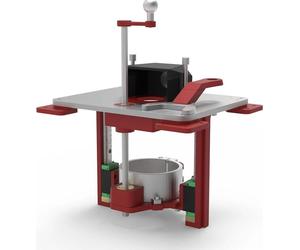 Support pour table de fraisage - Fixation 65 mm - Réglage précis de la hauteur - Montage sous la table - Pour établi/table de fraisage - Pour défonceuse/machine à graver - Rouge