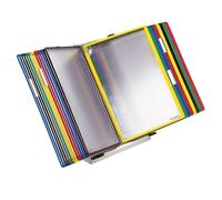 Support pour tableaux de présentation Tarifold Utilisation pour format de papier : DIN A4 Matériau : tôle d'acier/plastique 4xbleu,4xrouge,4xjaune,4xvert,4xnoir