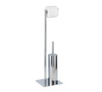 Support pour toilettes WENKO, comprenant : brosse pour toilettes, porte-rouleau de papier toilette, et adapté pour les salles de bains et les toilettes d'invités