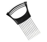 Support pour Tranche-Oignon | Gadgets De Cuisine Antidérapants En Acier Inoxydable - Outil Pour Découper Les Aliments - pour Légumes Fruits Viande Steak à la Maison au Camping au Restaurant et en Piqu