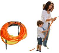 Support pour tuyau d'arrosage, design autonome, construction robuste en fer, noir