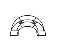 Support pour Tuyau d'Arrosage Plastifié Petit Acier Noir 36,5 x 12,5 x 18,5 cm