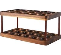 Support pour œufs - Rangement pour œufs - Organisateur de cuisine - Design empilable en bois - Capacité : 36 œufs - Couleur bois