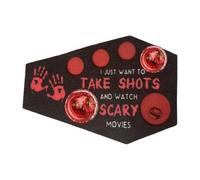 Support pour verre à liqueur de vin, support à tequila, assiette d'horreur | Planche de service d'alcool d'Halloween pour appartement, discothèque, piscine, bal masqué, événements et soirées en famille