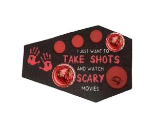 Support pour verre à liqueur de vin, support à tequila, assiette d'horreur | Planche de service d'alcool d'Halloween pour appartement, discothèque, piscine, bal masqué, événements et soirées en famille