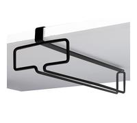 Support pour verres à pied - Étagère à vin, support suspendu | Cadre en acier, design compact, antirouille, rail coulissant antidérapant pour plans de travail, armoires, salle à manger et