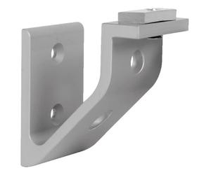 Support profilé pour main courante en aluminium anodisé argent DUVAL 61-0102-2000