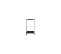 VEVOR Support Range Outils de Jardin 10 Emplacements avec Crochets Porte-outils de Garage Métal PP sur Roulettes pour Organisation et Stockage Abri Extérieur des Outils, Râteaux, Balais à Long Manche