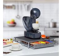 Support Rangement Capsules, Tiroir à Capsules pour Dolce Gusto Capsules, Capacité 36 PCS,Support de Machine à Café pour Cuisine, Bureau-Gris-39 * 35 * 7.5cm