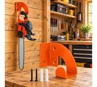 Support rangement tronçonneuse, pour Metabo MS 36-18 LTX BL 40 | Support mural métallique robuste pour ranger la tronçonneuse hors du sol dans le garage, l’atelier ou l’abri.